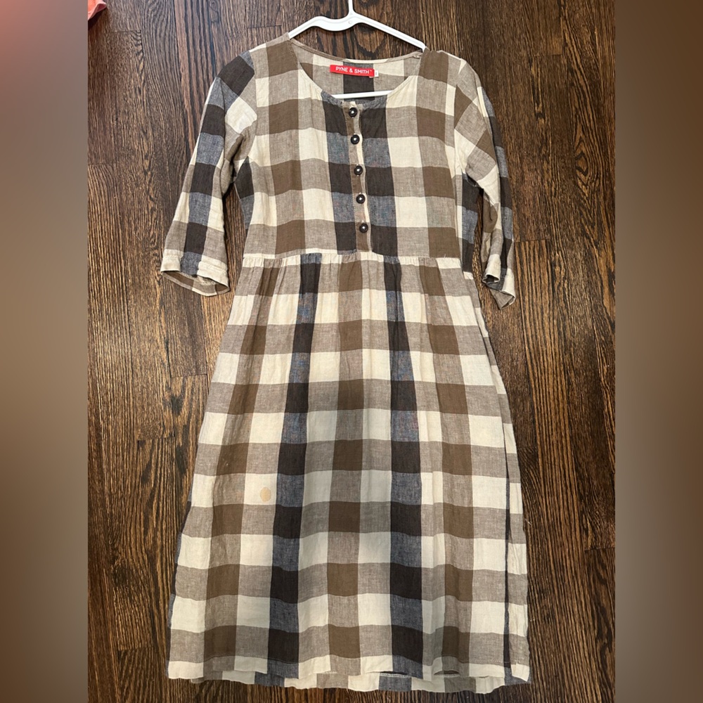 Pyne & Smith No 12 Button Up Linen Dress XS
